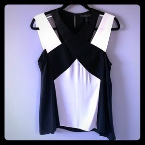 Black and White Blouse